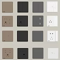 Modern switch socket 3d model