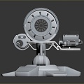 laser tower turret turntable sci-fi tower defense game tower defense sci-fi turret game turret game turret 3d model