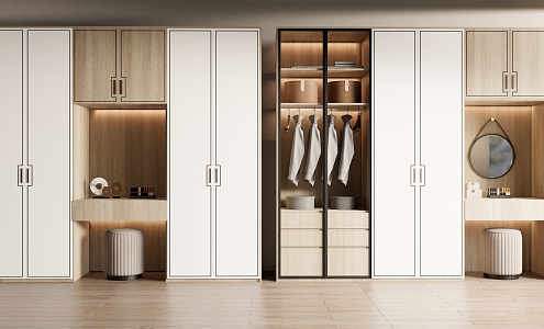 New Chinese Style Wardrobe Home Wardrobe 3d model