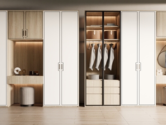 New Chinese Style Wardrobe Home Wardrobe 3d model