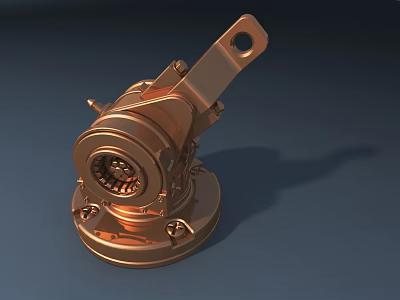 Road Infrastructure Golden Mechanical Component For Traffic Safety Equipment 3d model