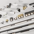 Modern Downlights And Spotlights Various Styles For Interior Lighting Design 3d model