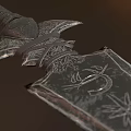 Ornate Medieval Sword With Intricate Hilt Carvings And Decorative Blade Symbols