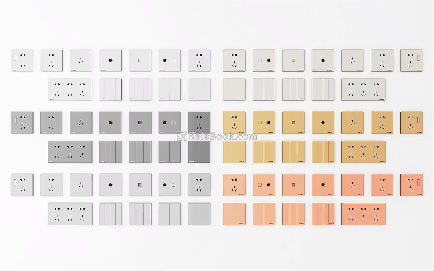 Modern Switch Metal Switch Socket Panel Socket Switch Panel Combination Socket Switch Minimalist Switch Panel Socket Combination 3d model