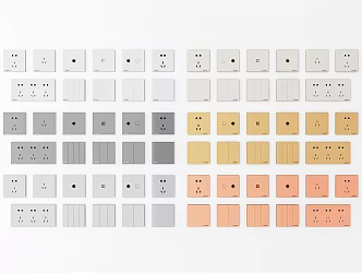 Modern Switch Metal Switch Socket Panel Socket Switch Panel Combination Socket Switch Minimalist Switch Panel Socket Combination 3d model