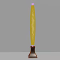 Modern Slim Floor Lamp With White Shade And Metal Base Design