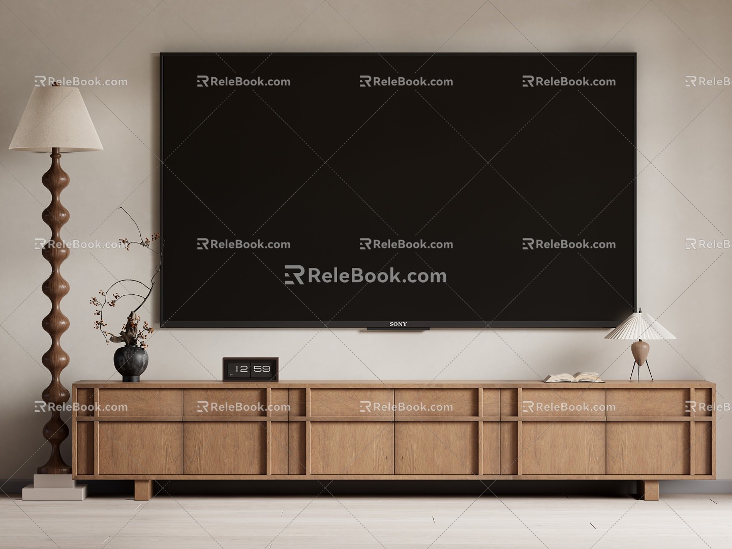 Silent Antique TV Cabinet 3d model