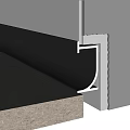 Black Metal Corner Trim Design Detail For Floor And Wall Connection Edge