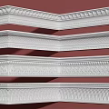 French Cream Style Simple European Corner Plaster Line 3d model