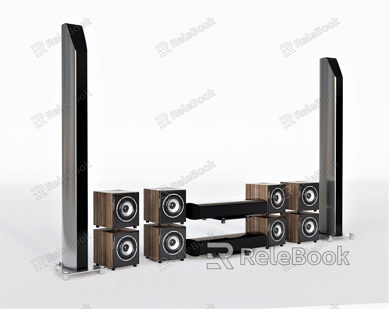 Modern audio speaker sub-digital musical instrument model