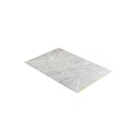 Light Gray Square Carpet With Geometric Diamond Pattern And Soft Plush Texture 3d model