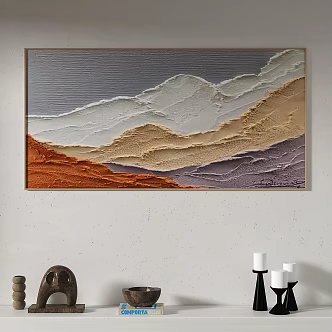 Quiet Light Luxury Decorative Painting 3d model