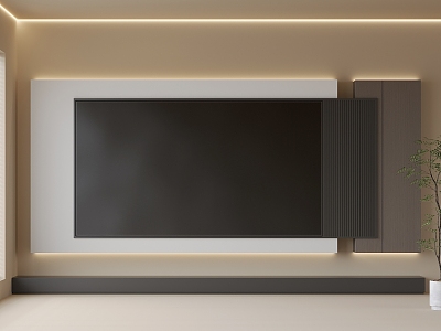 TV background wall TV wall 3d model