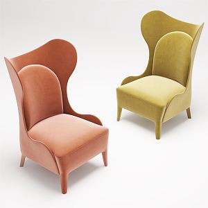 French Single Sofa 3d model