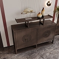 New Chinese-style Side Cabinet Side Cabinet Entrance Cabinet 3d model