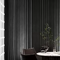 Modern Bar Interior With Dark Wooden Walls Decorative Lamps And High Stools