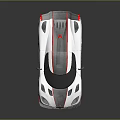 White Sports Car With Carbon Fiber Details Red Accents And Sleek Design