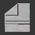 Modern Geometric Furniture Piece With Wooden And White Marble Multi Level Platforms