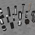 Modern Outdoor Lights Including Columnar Square Round And Lantern Style Designs 3d model