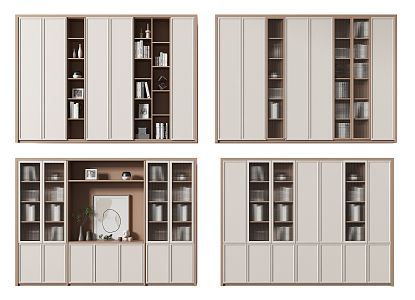 Modern bookcase 3d model