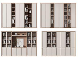 Modern bookcase 3d model