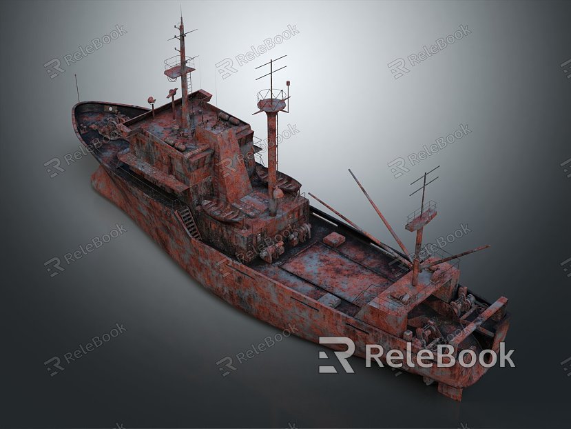 Industrial LOFT Boat Small Boat Small Wooden Boat Fishing Boat Speedboat Single Boat Holiday Boat model