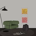 Modern single sofa 3d model