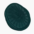 Green Knitted Beanie With Bobble Texture Ribbed Trim And Red Label 3d model