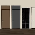 Assorted Design Swing Doors with Various Colors and Materials for Interior