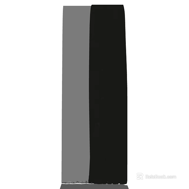 Modern Black And Gray Curtain Design For Contemporary Home Window Decor 3d model 
