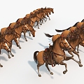 Horses War Horses Horses White-headed Horses Horses 3d model