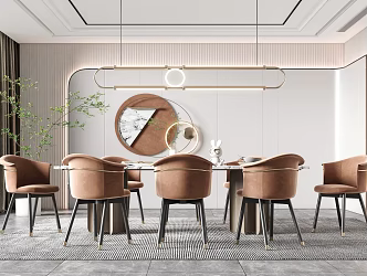 Light Luxury Restaurant 3d model