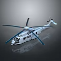Modern White Helicopter With Main Rotor Tail Rotor Cockpit Windows And Fuselage