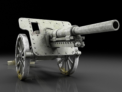 Cannon weapon howitzer 3d model