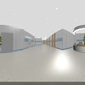 Modern Hospital Ward Interior With Medical Beds Equipment Cabinets And Ceiling Lights