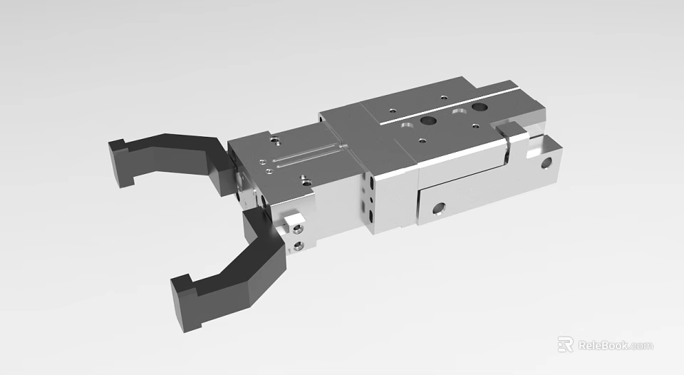 Industrial Equipment Mechanical Gripper With Metal Structure And Precision Components 3d model 