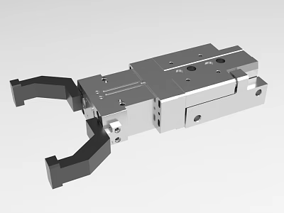 Industrial Equipment Mechanical Gripper With Metal Structure And Precision Components 3d model