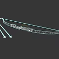 Traditional Wooden Bow With White Limbs And Red Arrow Set