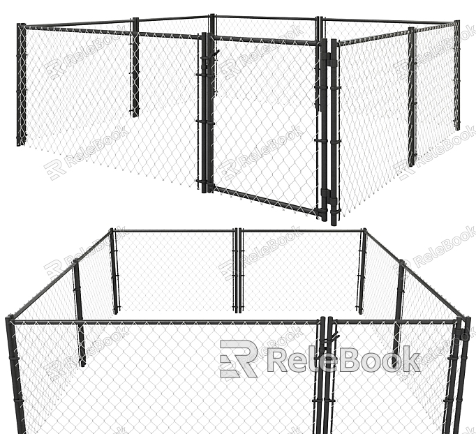 Barbed wire sports ground model