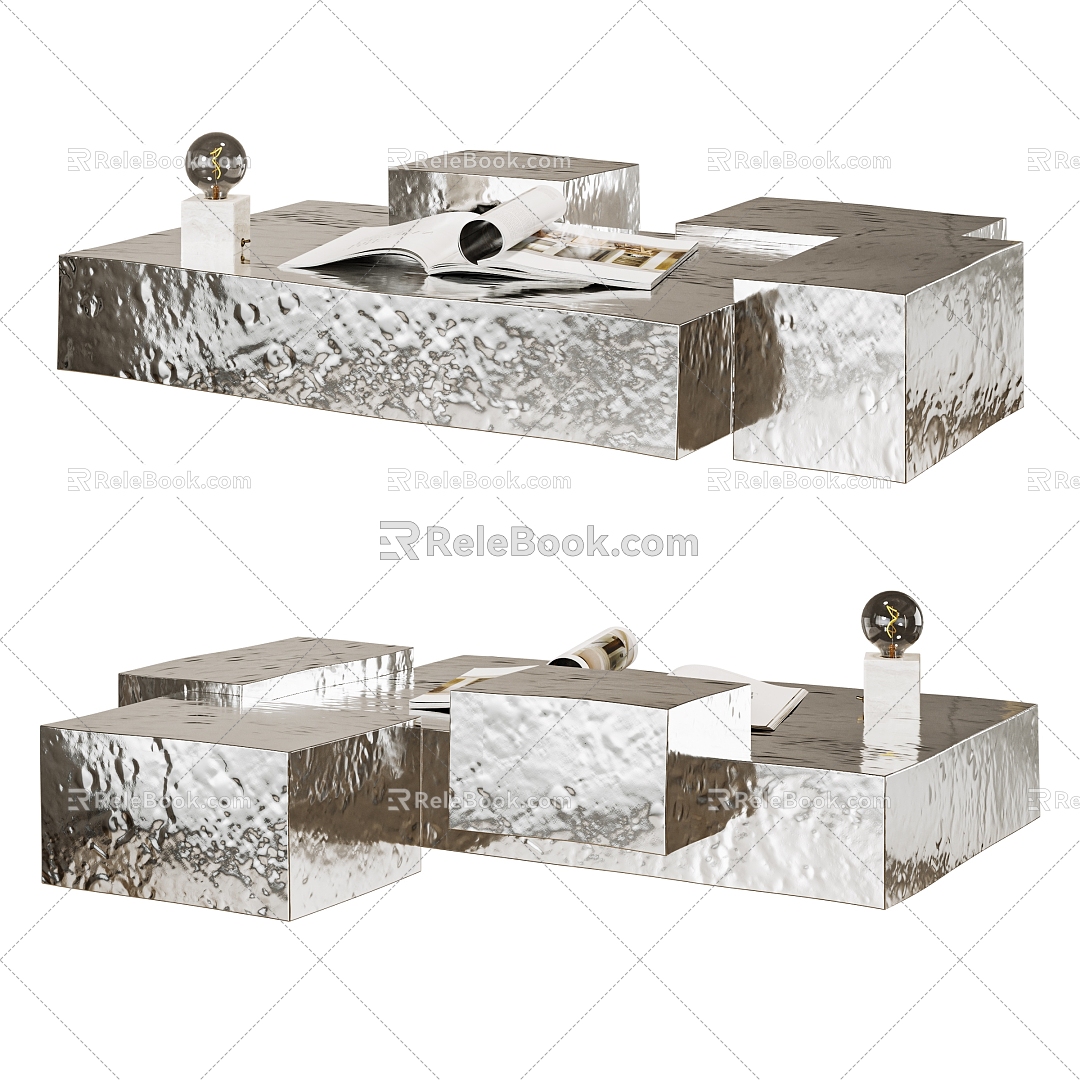 Modern metal coffee table model