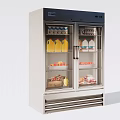 Double Door Glass Door Refrigerator Freezer For Fresh Food And Drinks Storage