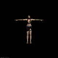Technology Exhibition Hall Showcasing 3D Virtual Character With Decorative Costume Design