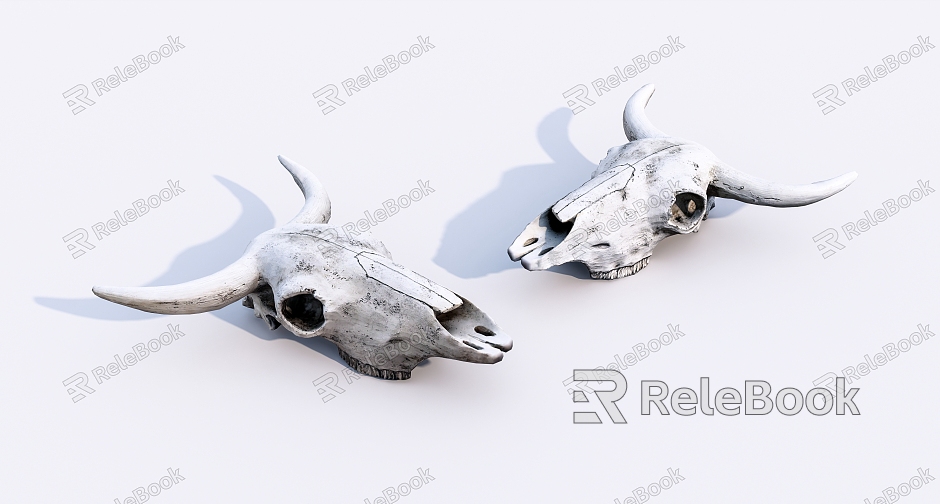 modern skull bull skull model