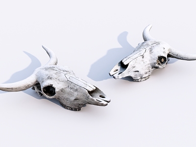 modern skull bull skull model