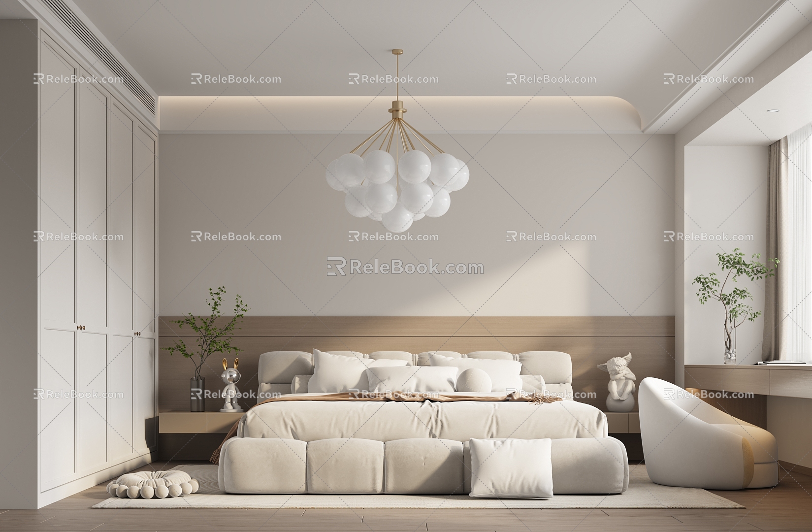 Cream Wind Bedroom Cream Wind Bedroom Cream Wind 3d model