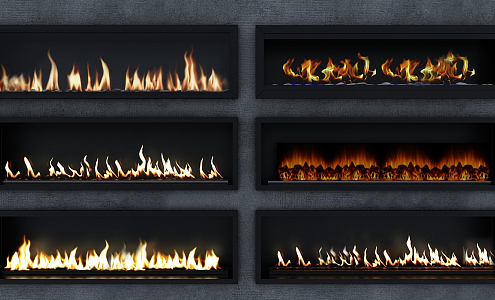 Modern Fireplace 3d model