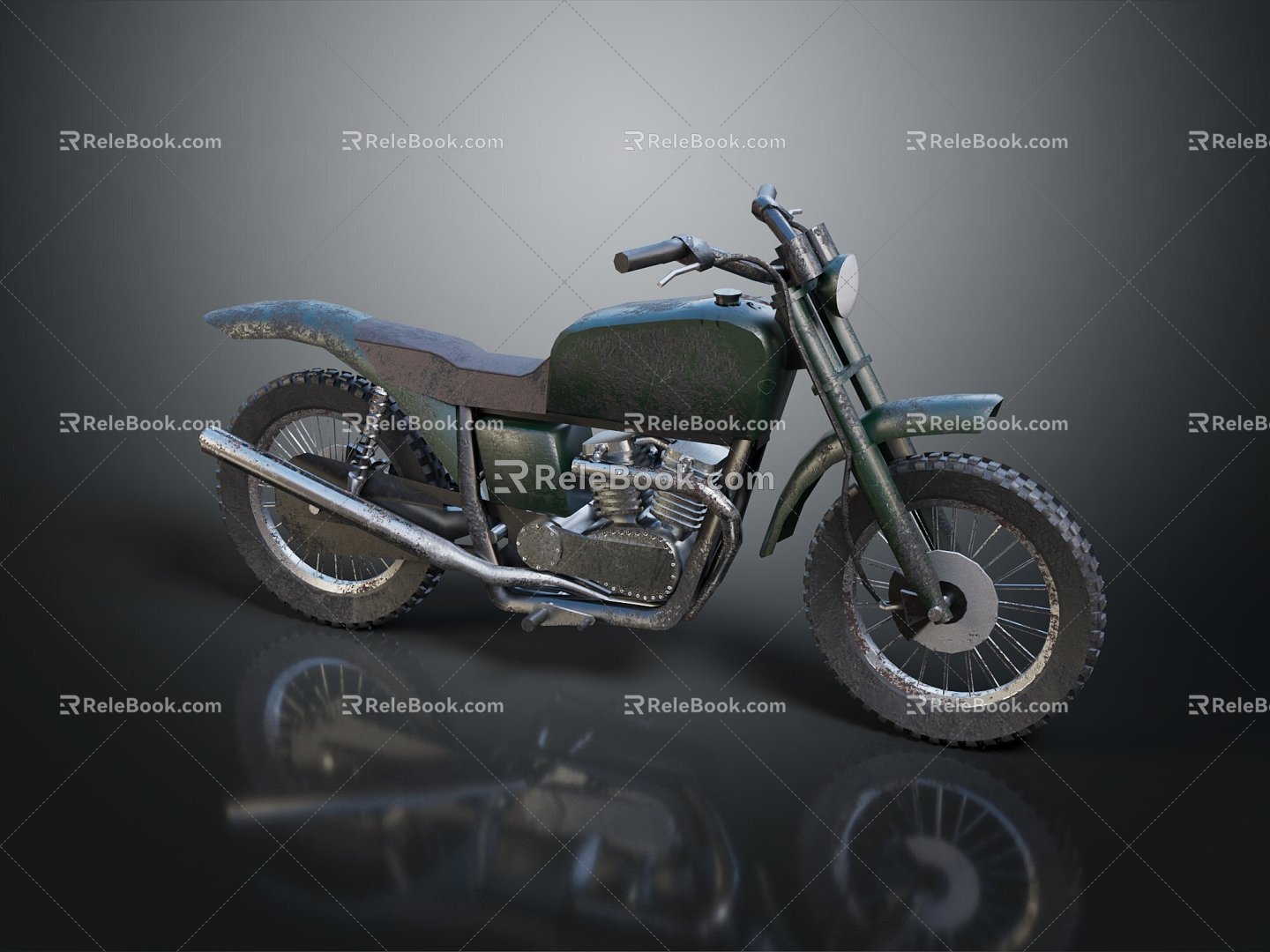 Motorcycle Two Wheels Motocross Motorcycle Road Race Motorcycle 3d model