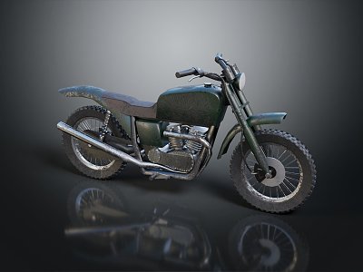 Motorcycle Two Wheels Motocross Motorcycle Road Race Motorcycle 3d model