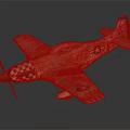 Vintage Military Fighter Aircraft With Silver Body Checkerboard Nose Art Propeller And Star Insignia