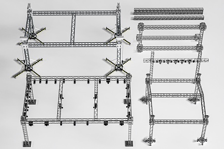 outdoor stage temporary stage open-air stage truss stage music festival stage 3d model